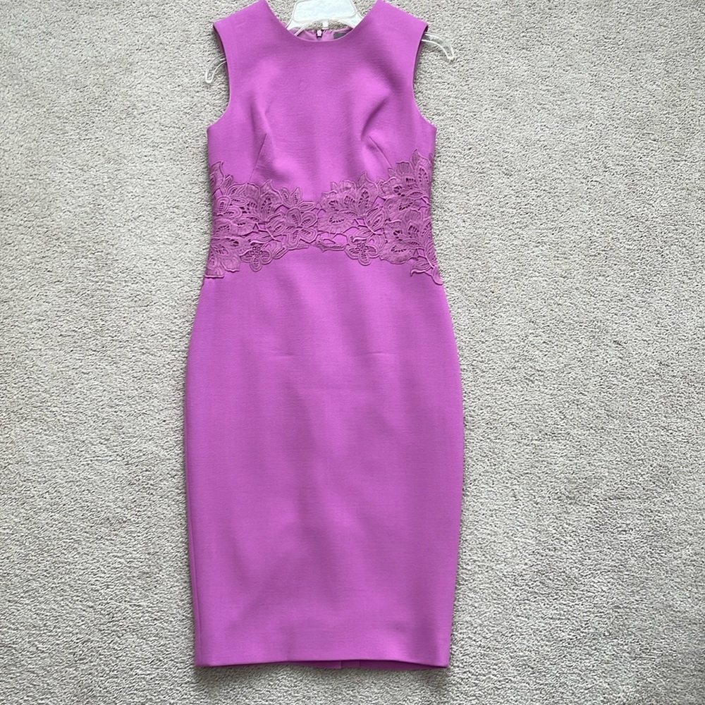 Lela Rose lavender midi dress